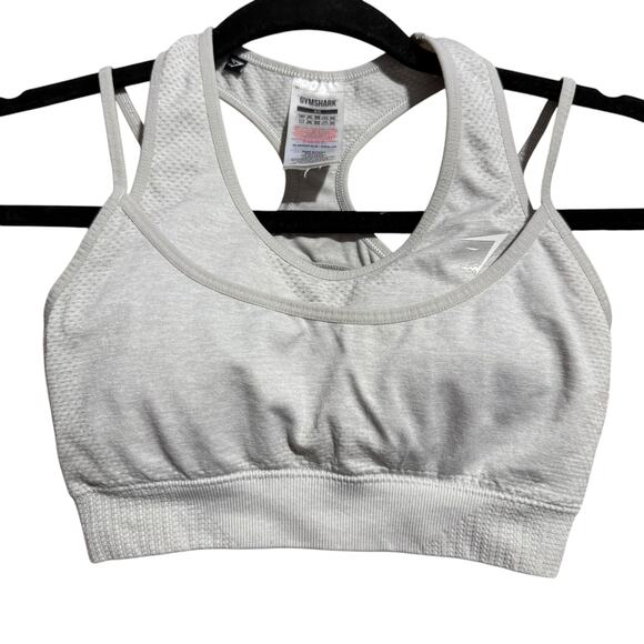 Gymshark light gray Vital Rise Seamless Sports Bra medium support  - Size XS - Picture 1 of 9